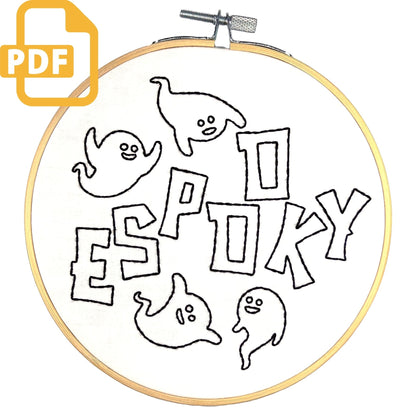 Espooky Ghosts Beginner Digital Embroidery Pattern