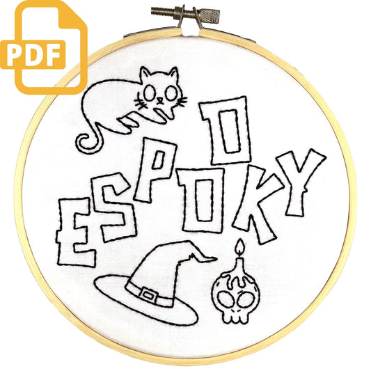 Espooky Bruja Beginner Digital Embroidery Pattern