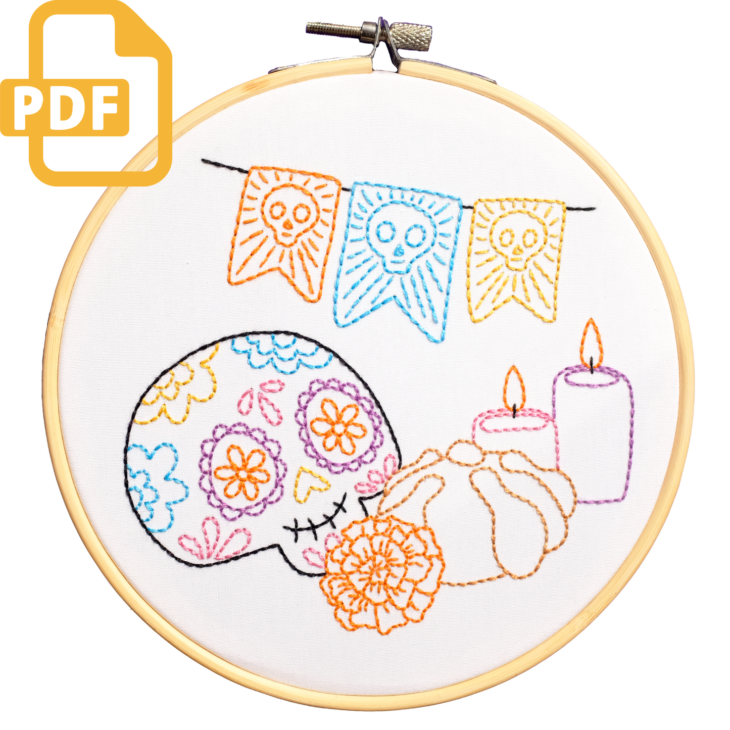 Día de Muertos Ofrenda Beginner Digital Embroidery Pattern